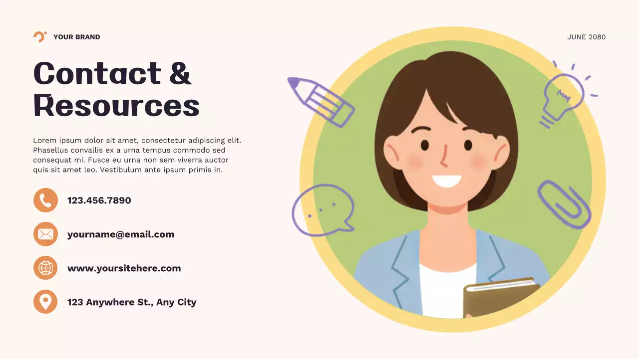 Orange Geometric New School Year Presentation