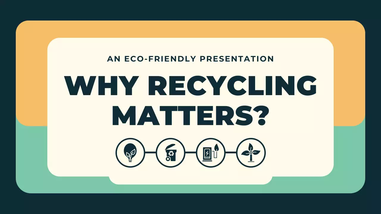 Green Modern Illustrative Eco-Friendly Recycling  Presentation