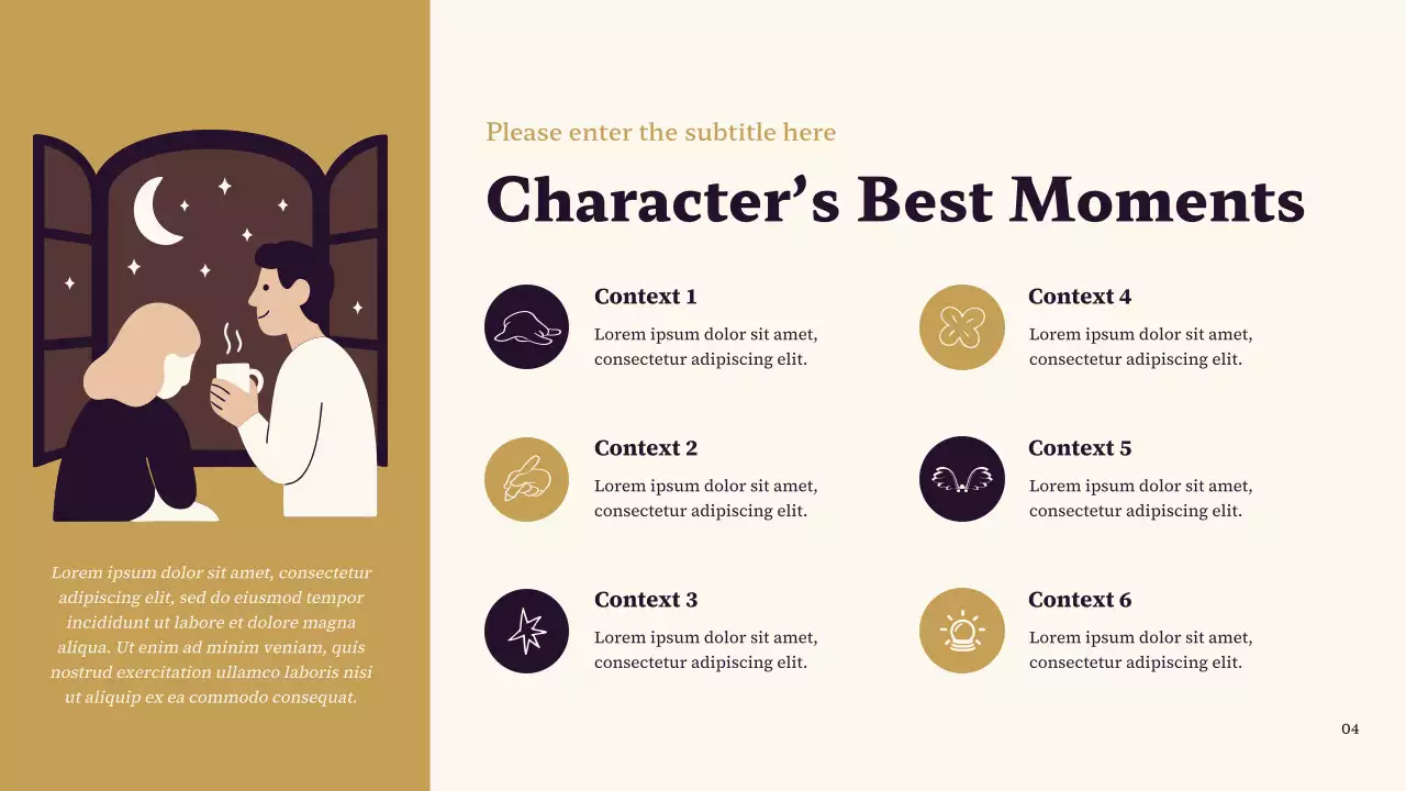 Purple and Brown Classic My Favorite Character Presentation