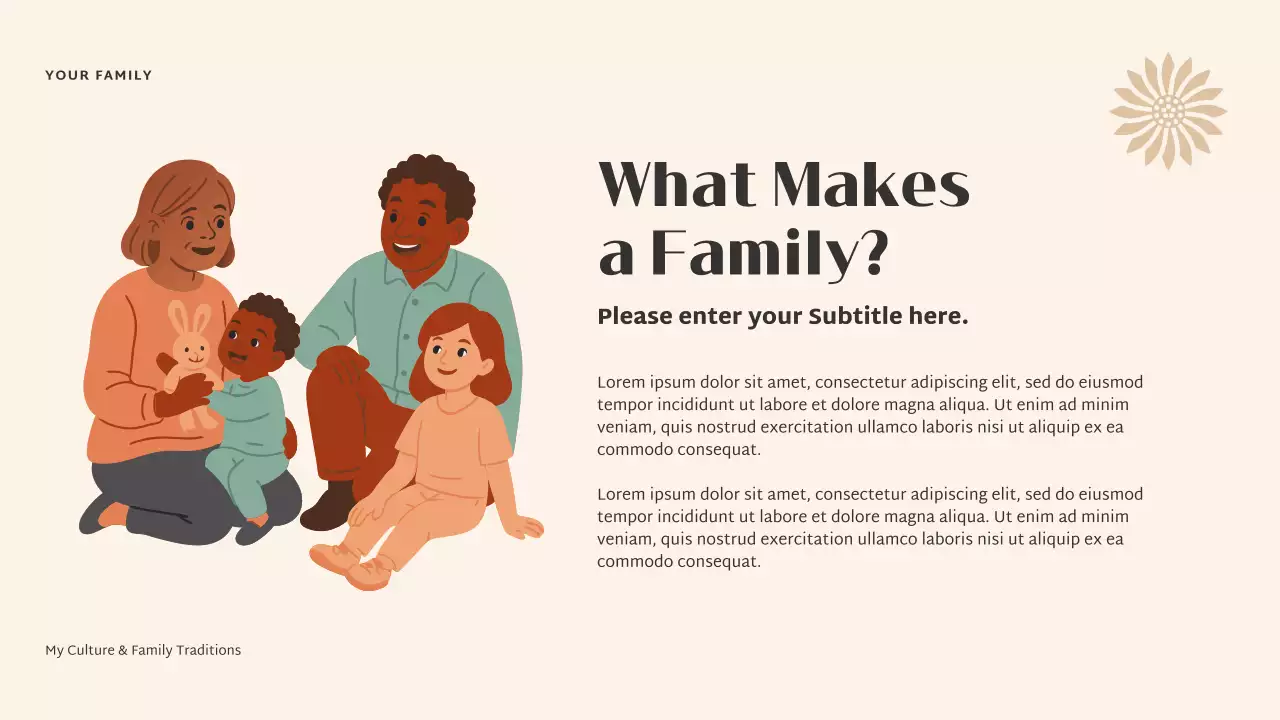 Beige Elegant Family Culture and Traditions Presentation