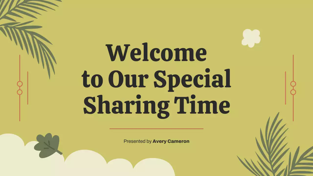 Green Botanical Special Event Announcement Presentation