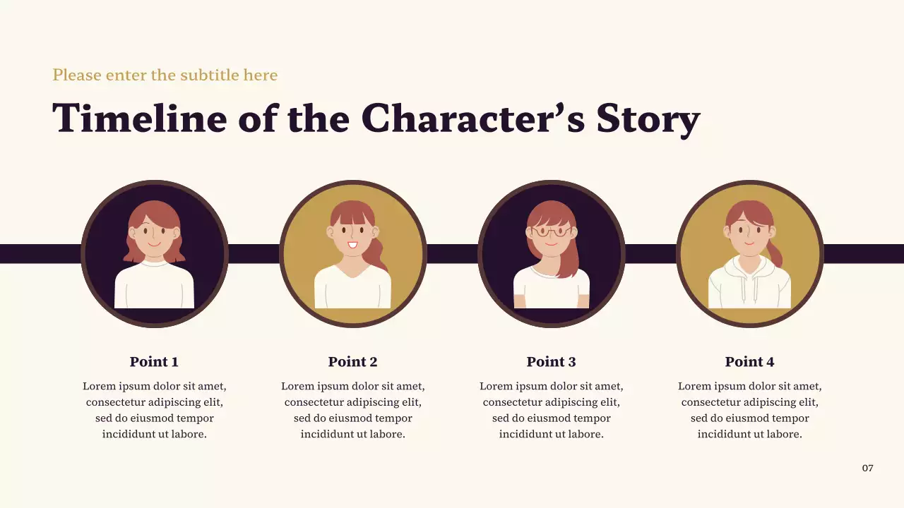 Purple and Brown Classic My Favorite Character Presentation