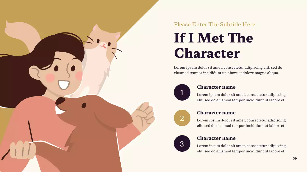 Purple and Brown Classic My Favorite Character Presentation