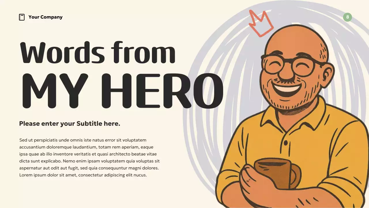 Apresentação de inspiração para modelos retrô laranja