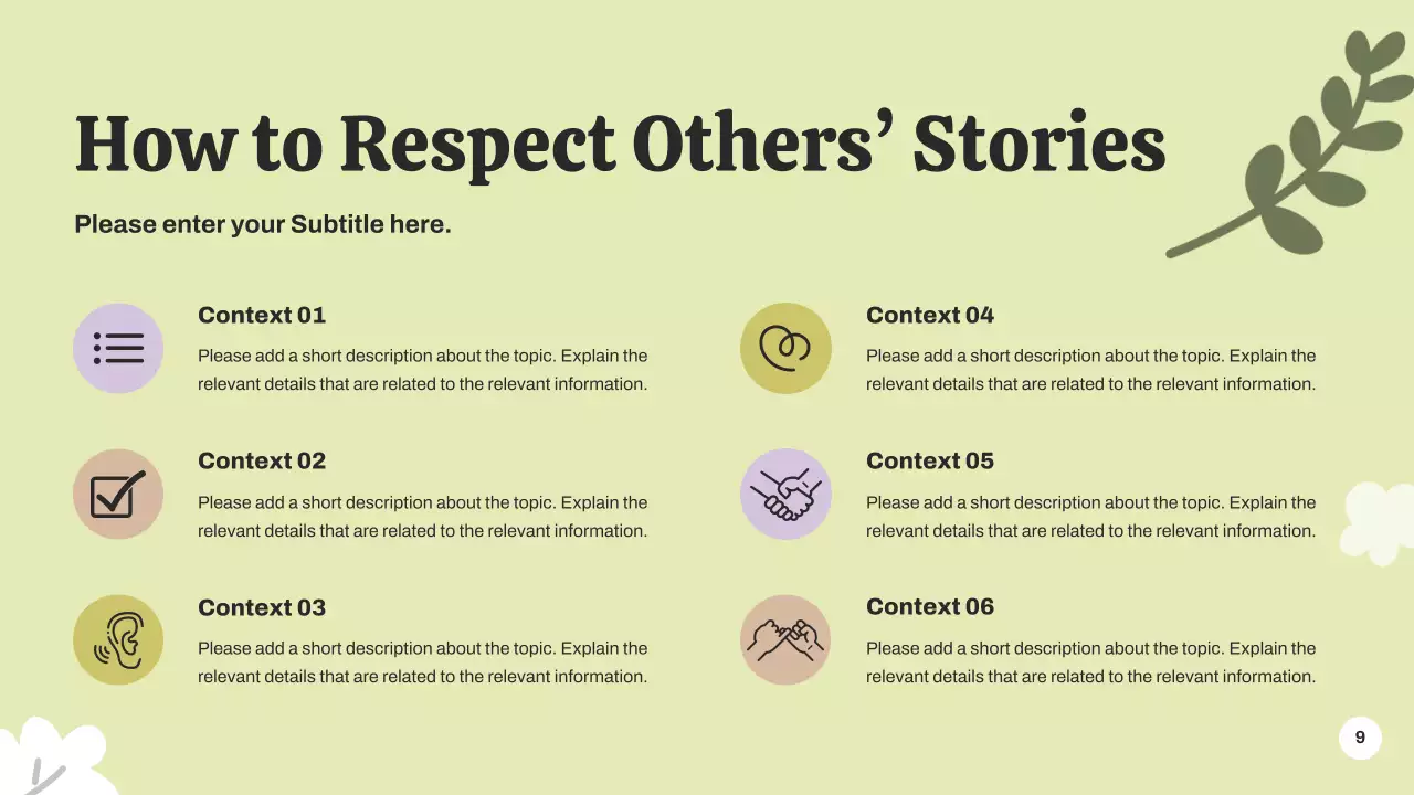 Green Botanical Special Event Announcement Presentation