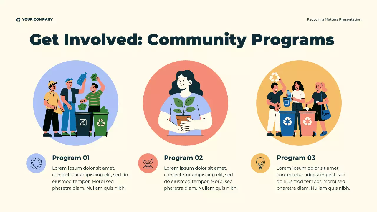 Green Modern Illustrative Eco-Friendly Recycling  Presentation