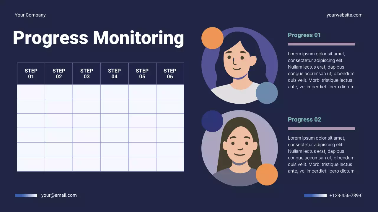Navy Modern Business Annual Plan Presentation