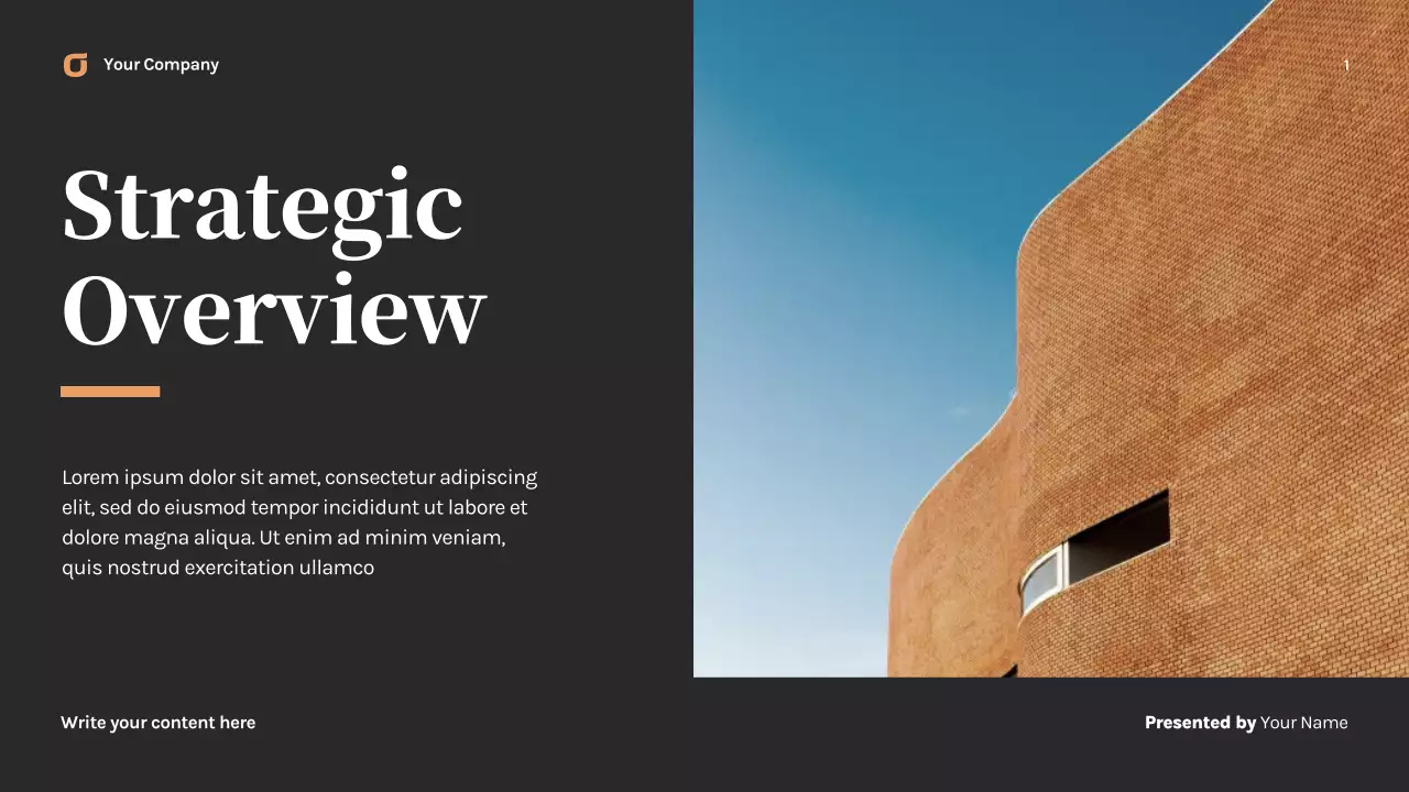 Black Modern Business Strategy Presentation