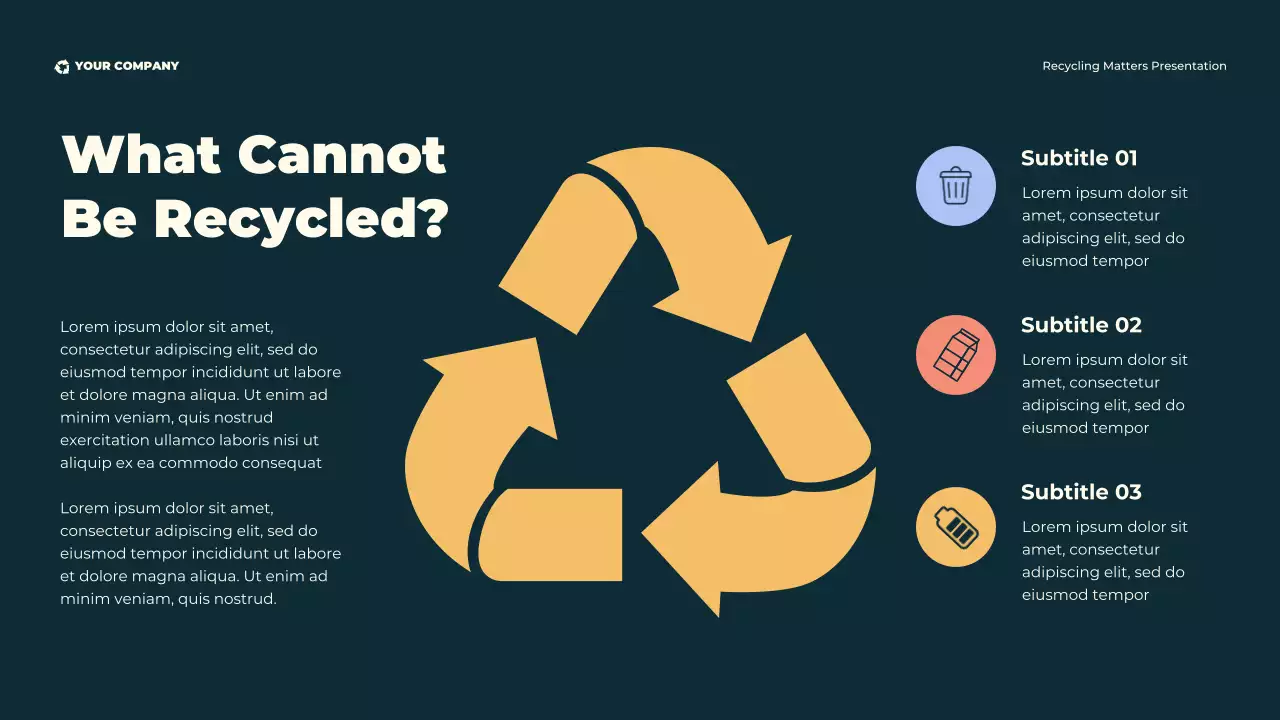 Green Modern Illustrative Eco-Friendly Recycling  Presentation