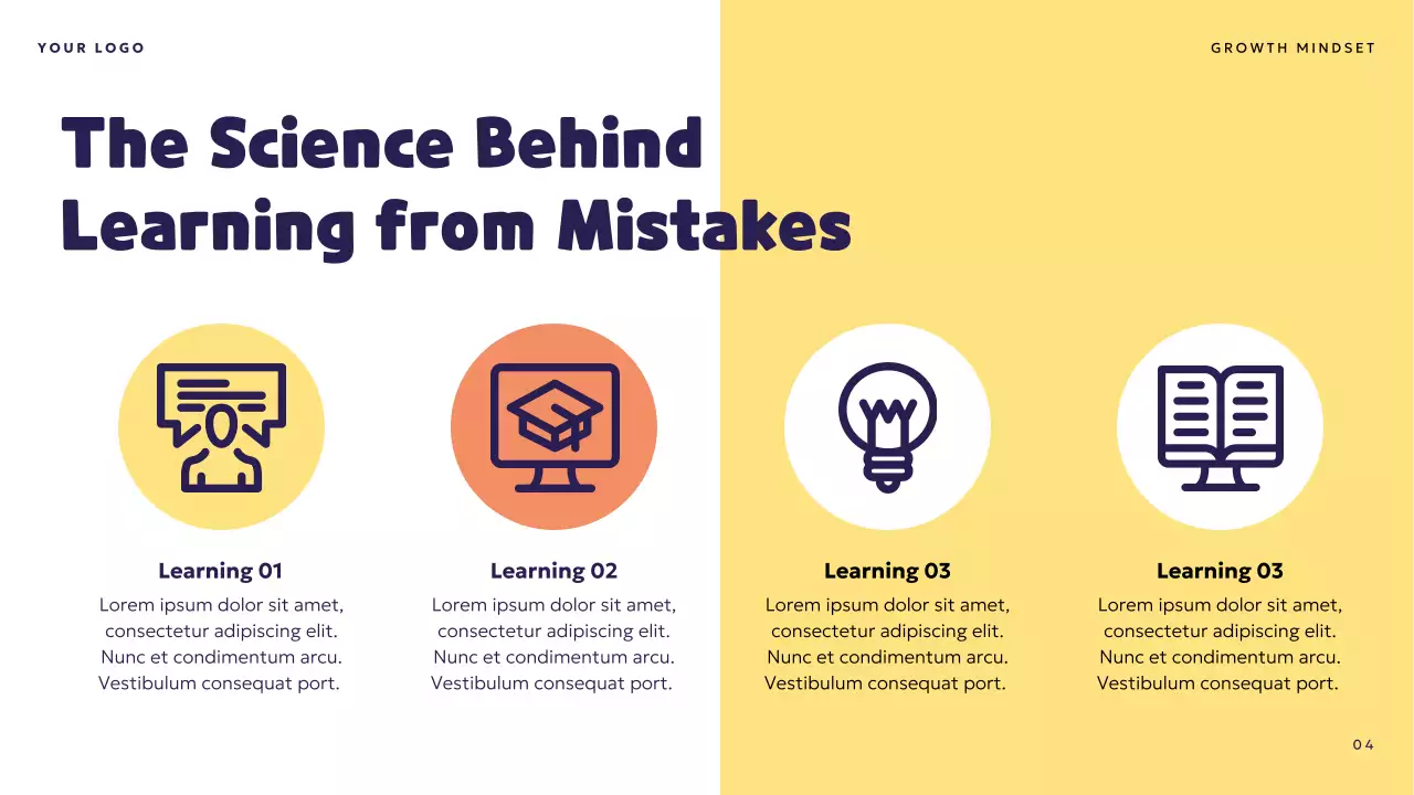 Orange Playful Growth Mindset Value Presentation