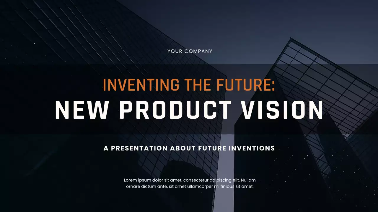 Black Modern Product Innovation and Vision Presentation