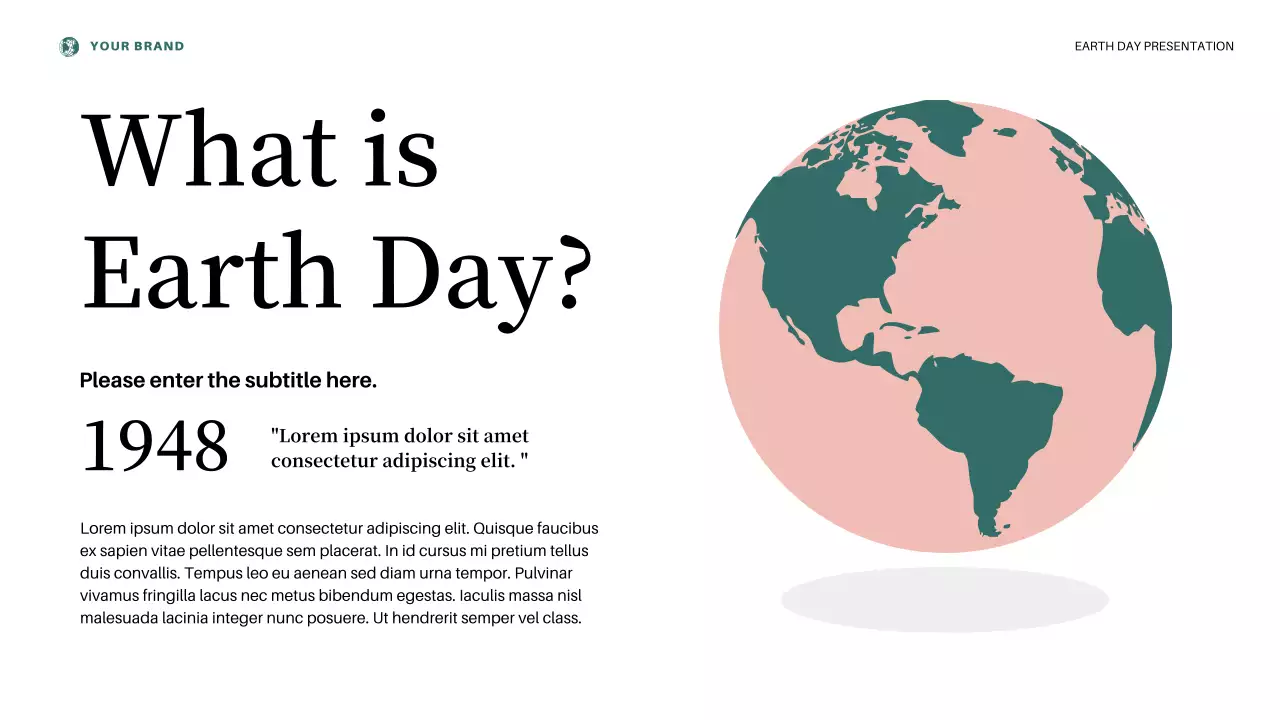 Presentasi Kuliah Hari Bumi Estetika Merah Muda