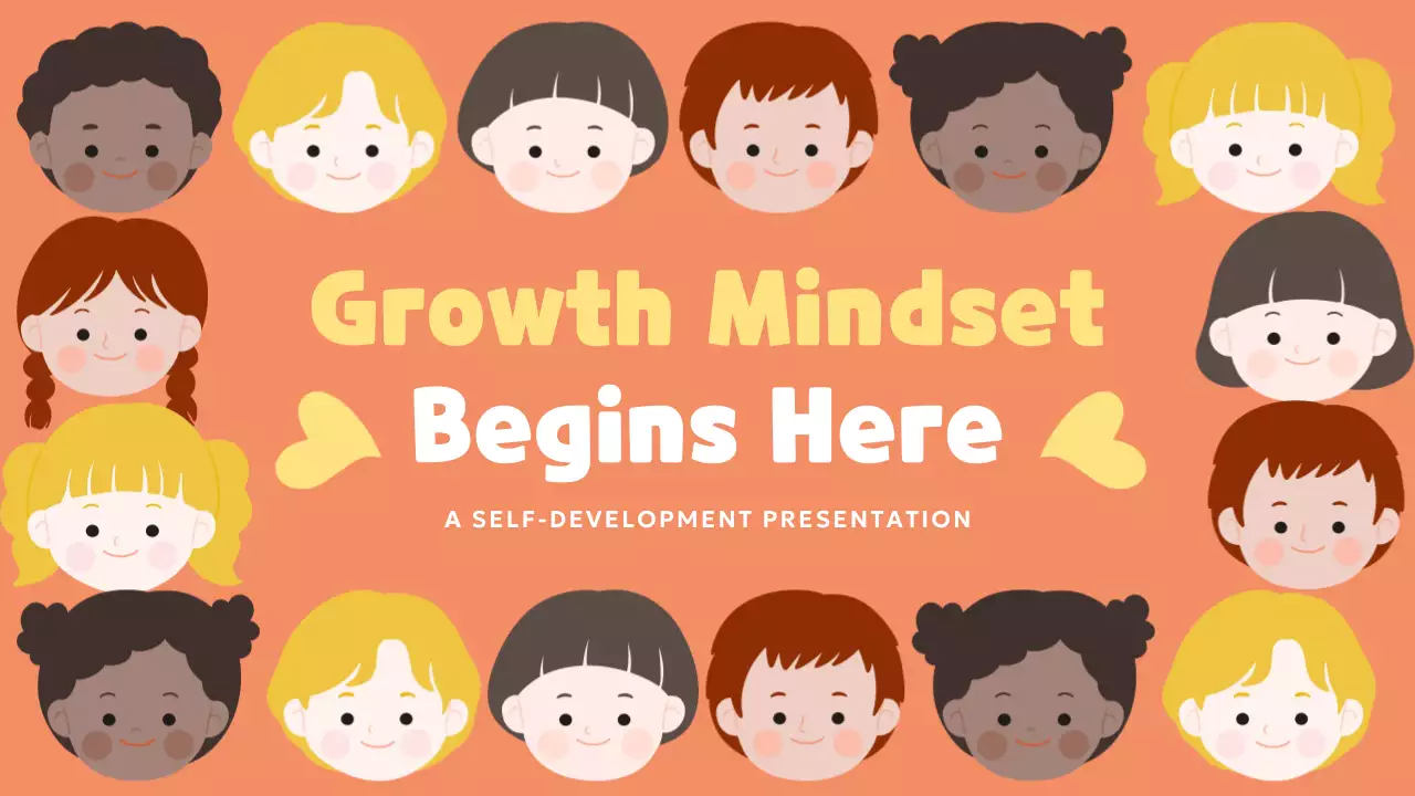 Orange Playful Growth Mindset Value Presentation