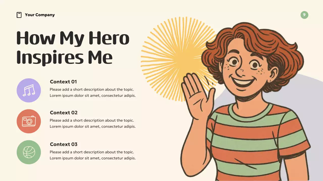 Apresentação de inspiração para modelos retrô laranja