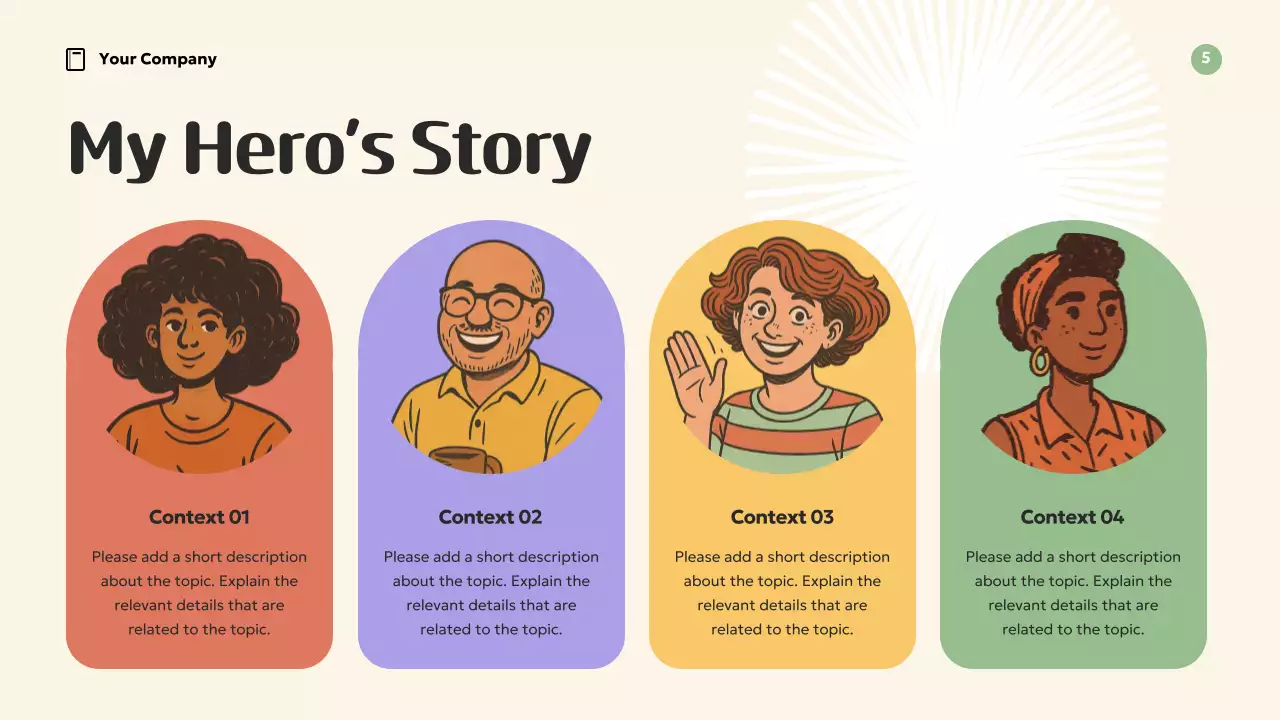 Apresentação de inspiração para modelos retrô laranja