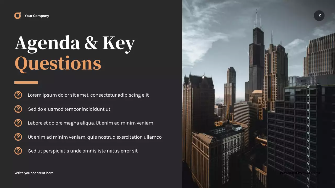 Black Modern Business Strategy Presentation