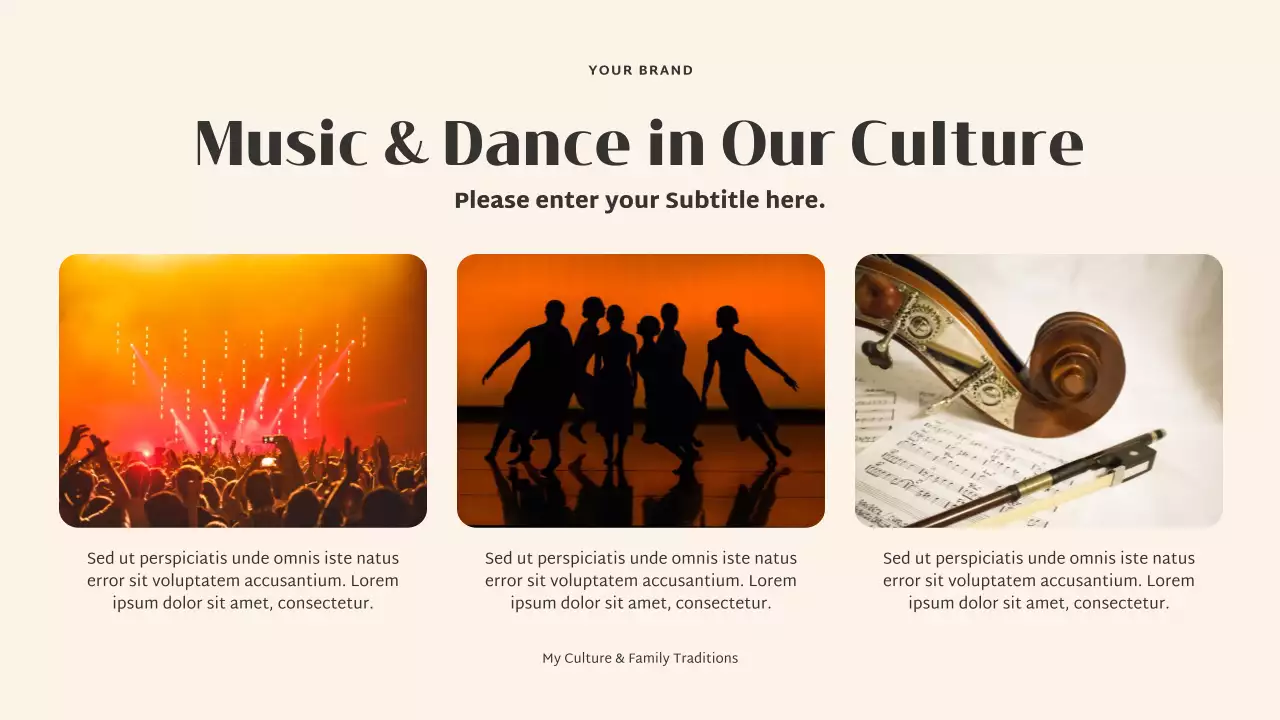 Beige Elegant Family Culture and Traditions Presentation