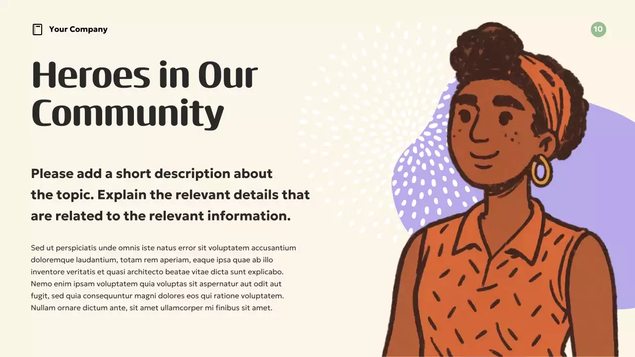 Apresentação de inspiração para modelos retrô laranja