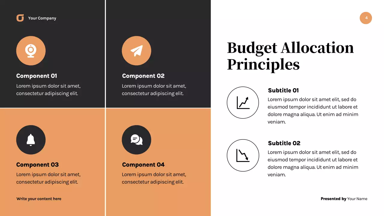 Black Modern Business Strategy Presentation