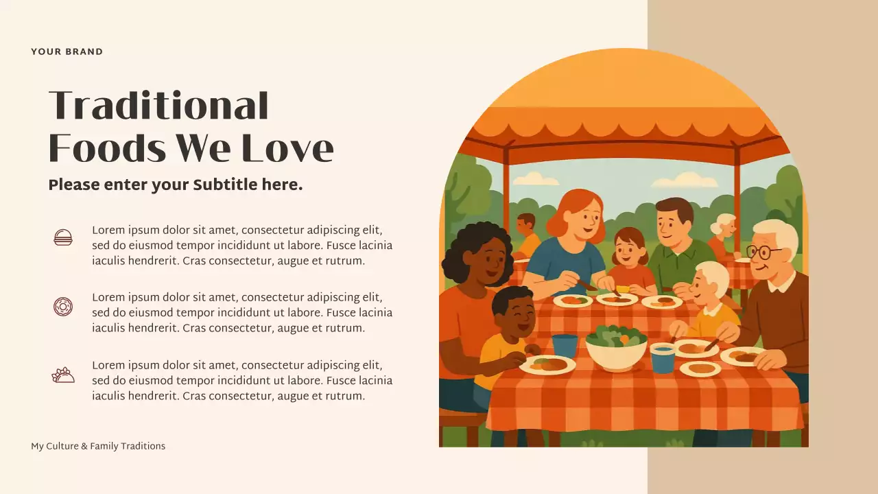 Beige Elegant Family Culture and Traditions Presentation