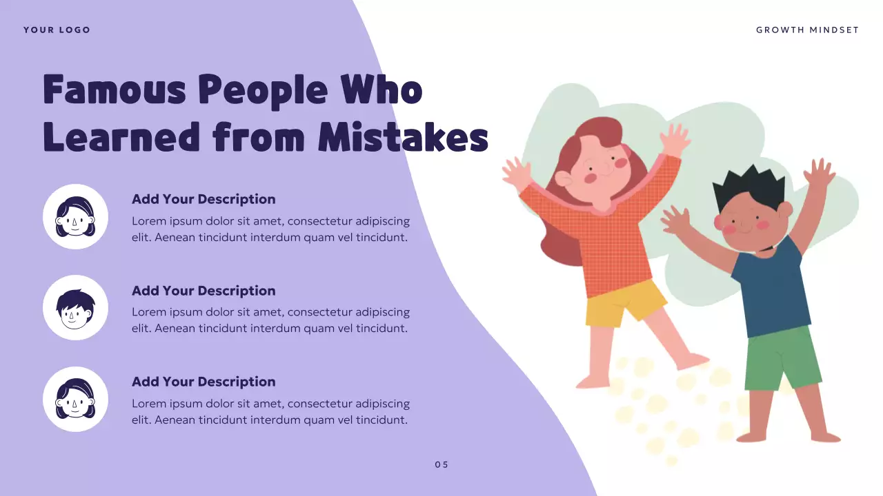 Orange Playful Growth Mindset Value Presentation