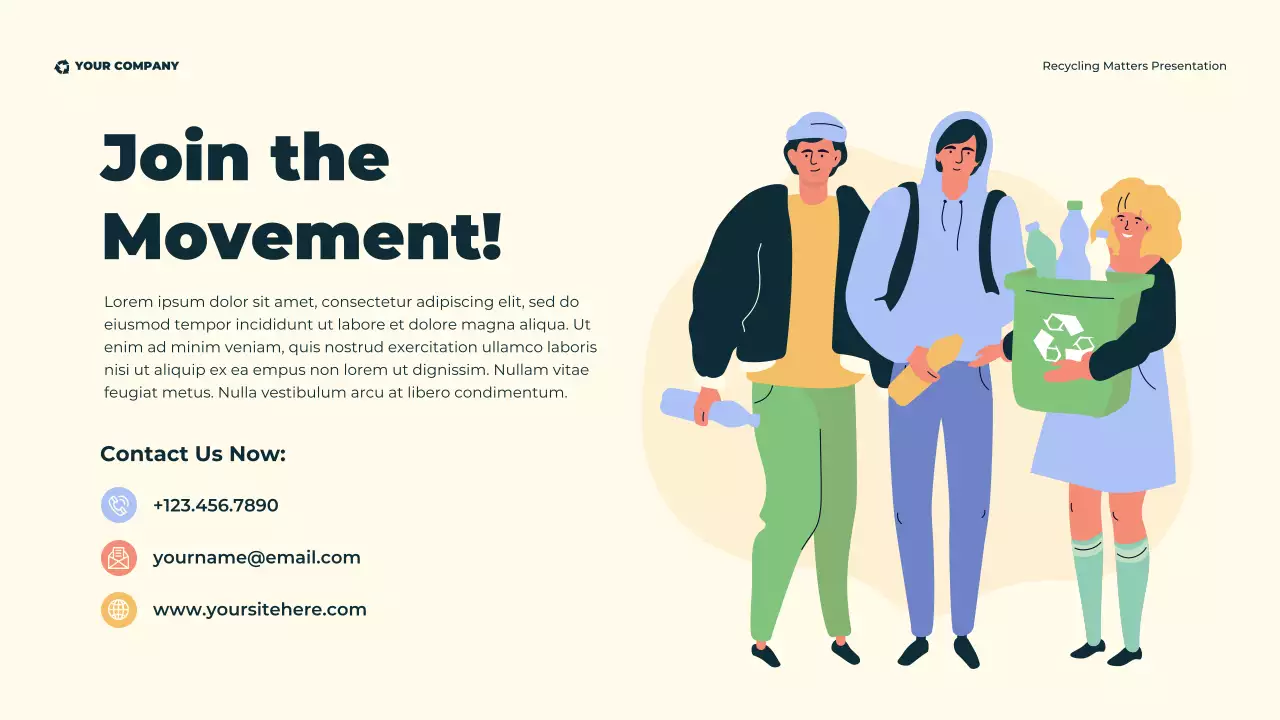 Green Modern Illustrative Eco-Friendly Recycling  Presentation