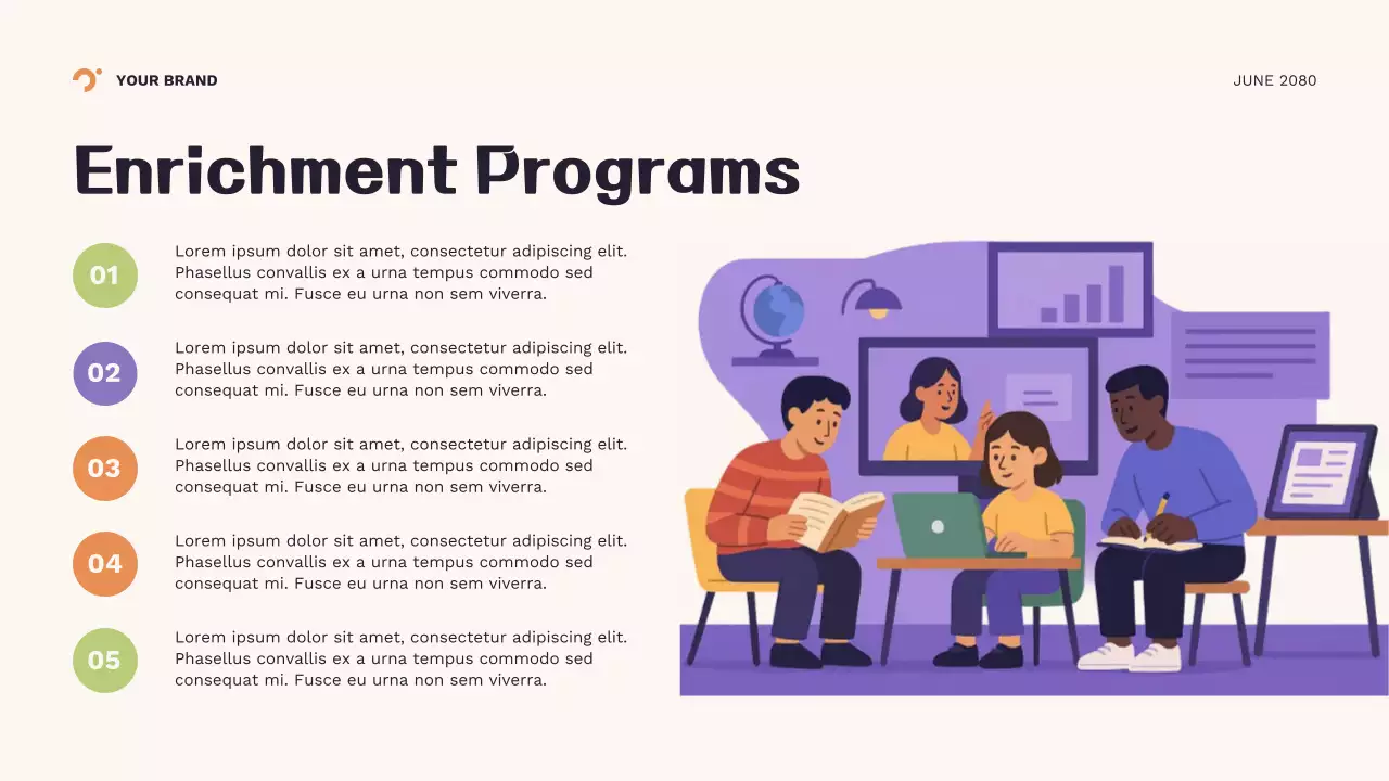 Orange Geometric New School Year Presentation