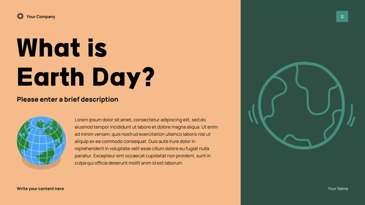 Green Modern Earth Day Event Presentation