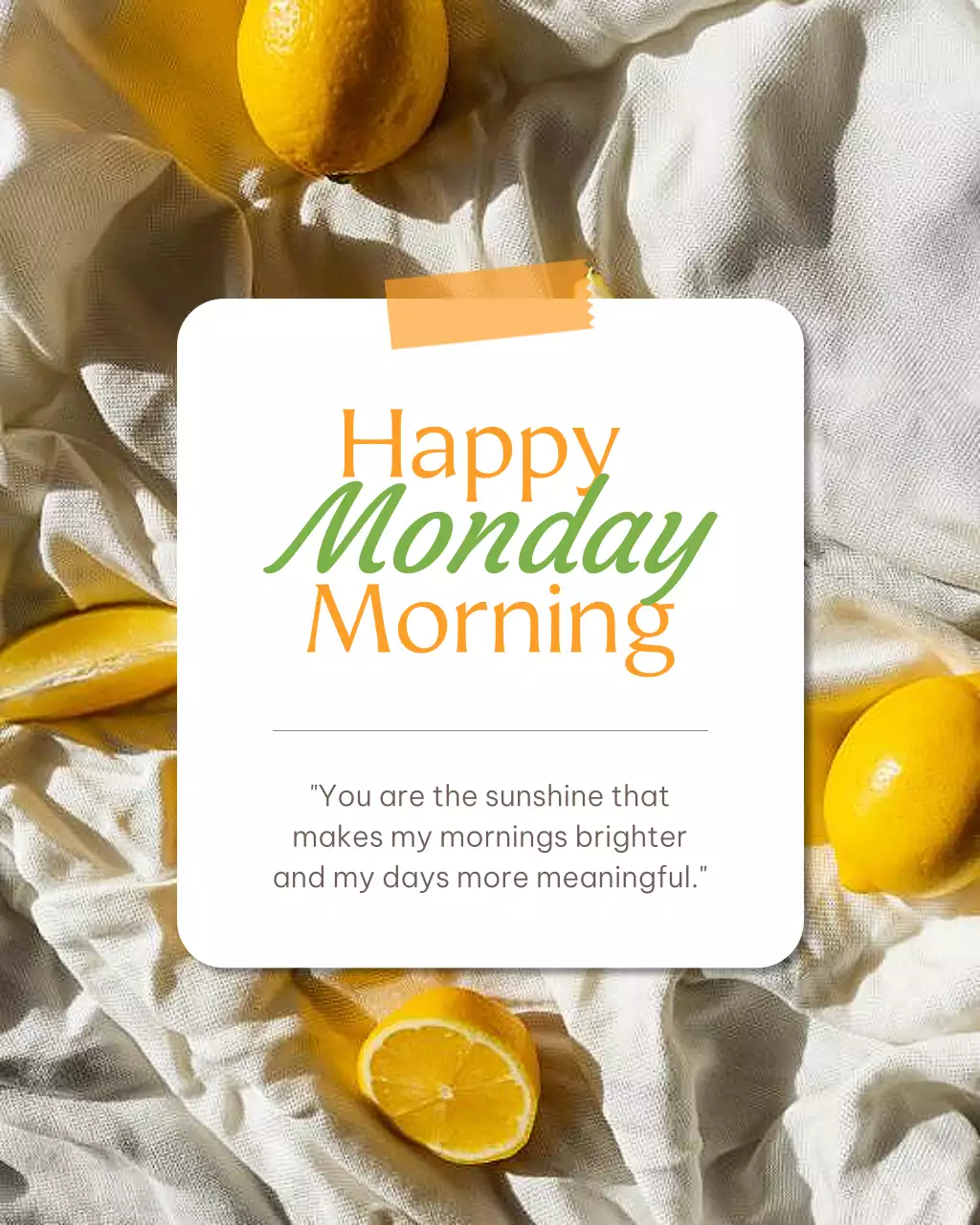 Yellow Minimal Morning Greeting Instagram Post