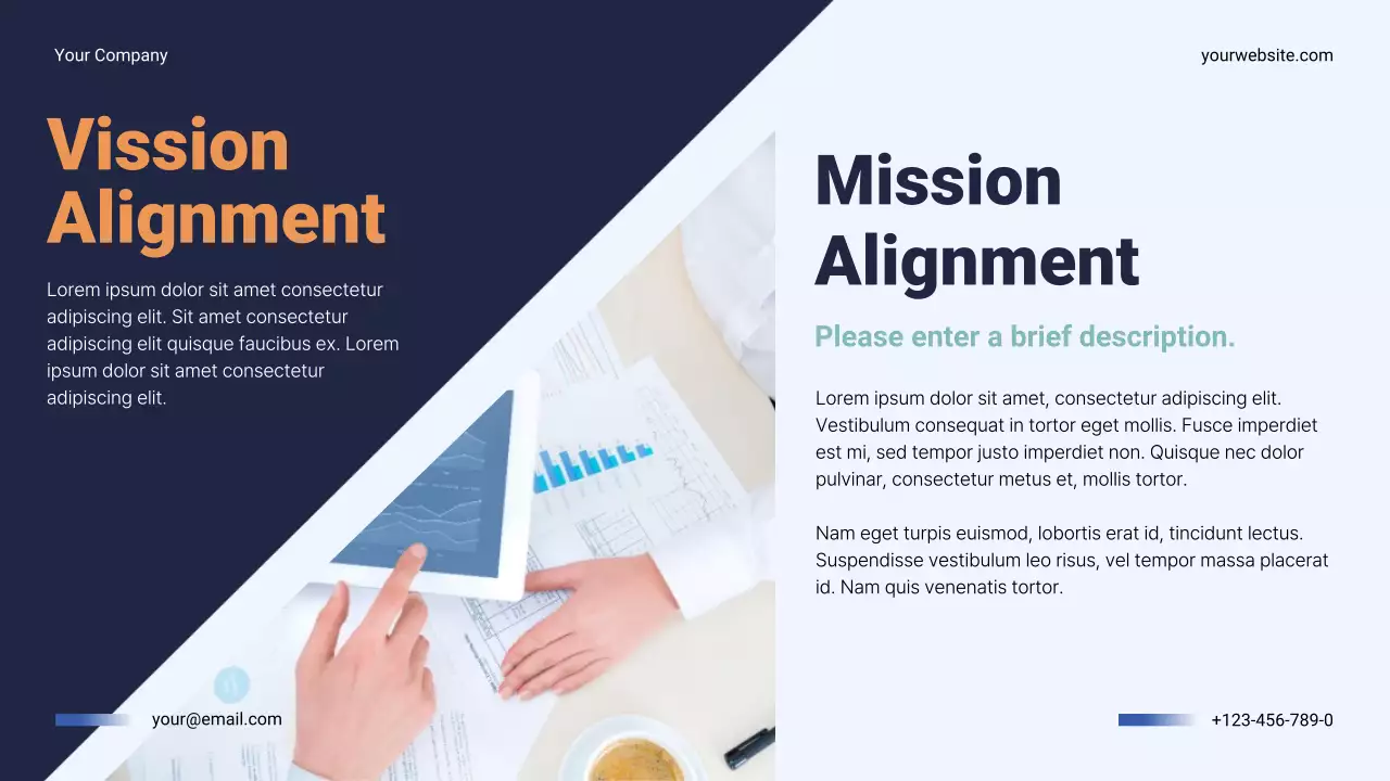 Navy Modern Business Annual Plan Presentation