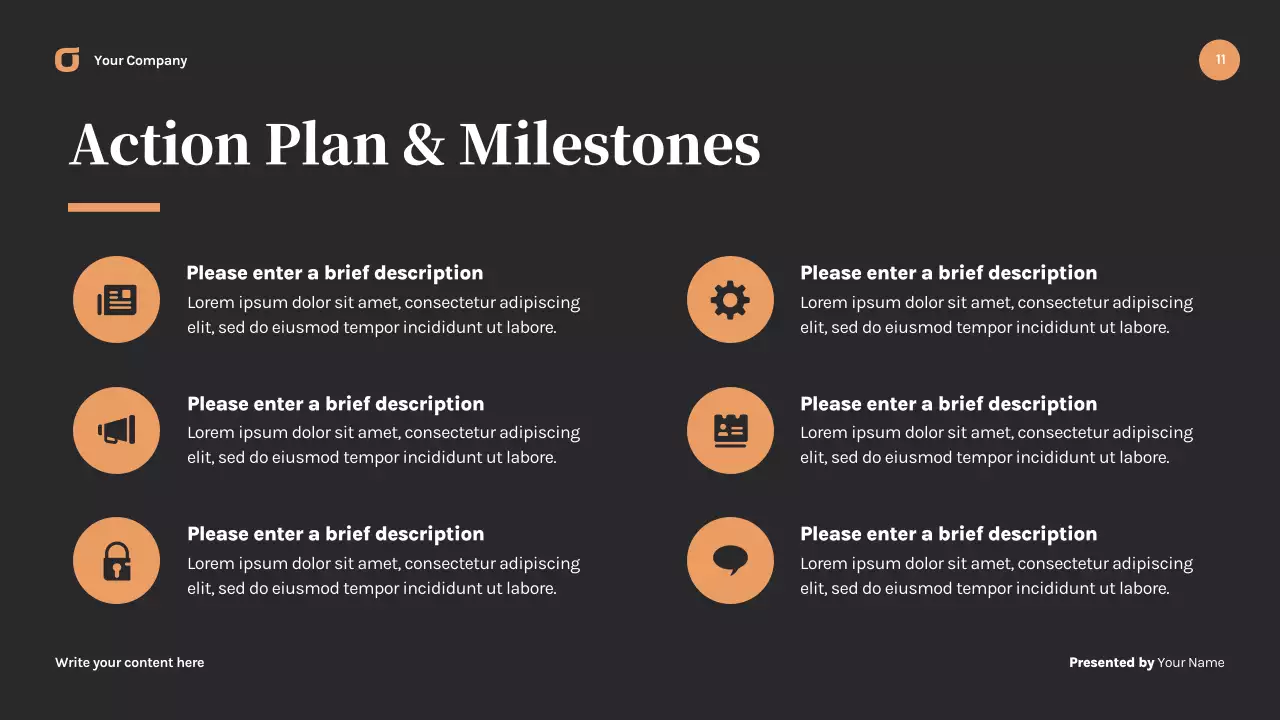 Black Modern Business Strategy Presentation