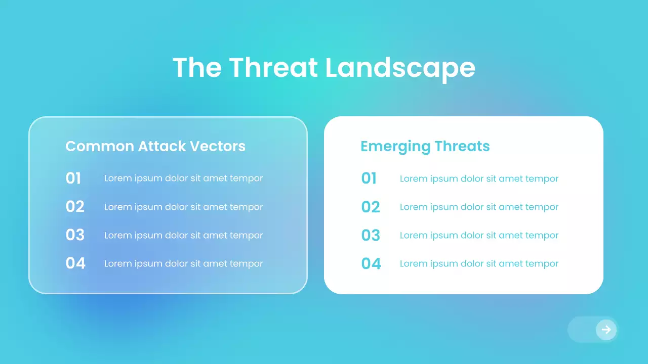 블루 모던 사이버 보안 가이드 프레젠테이션