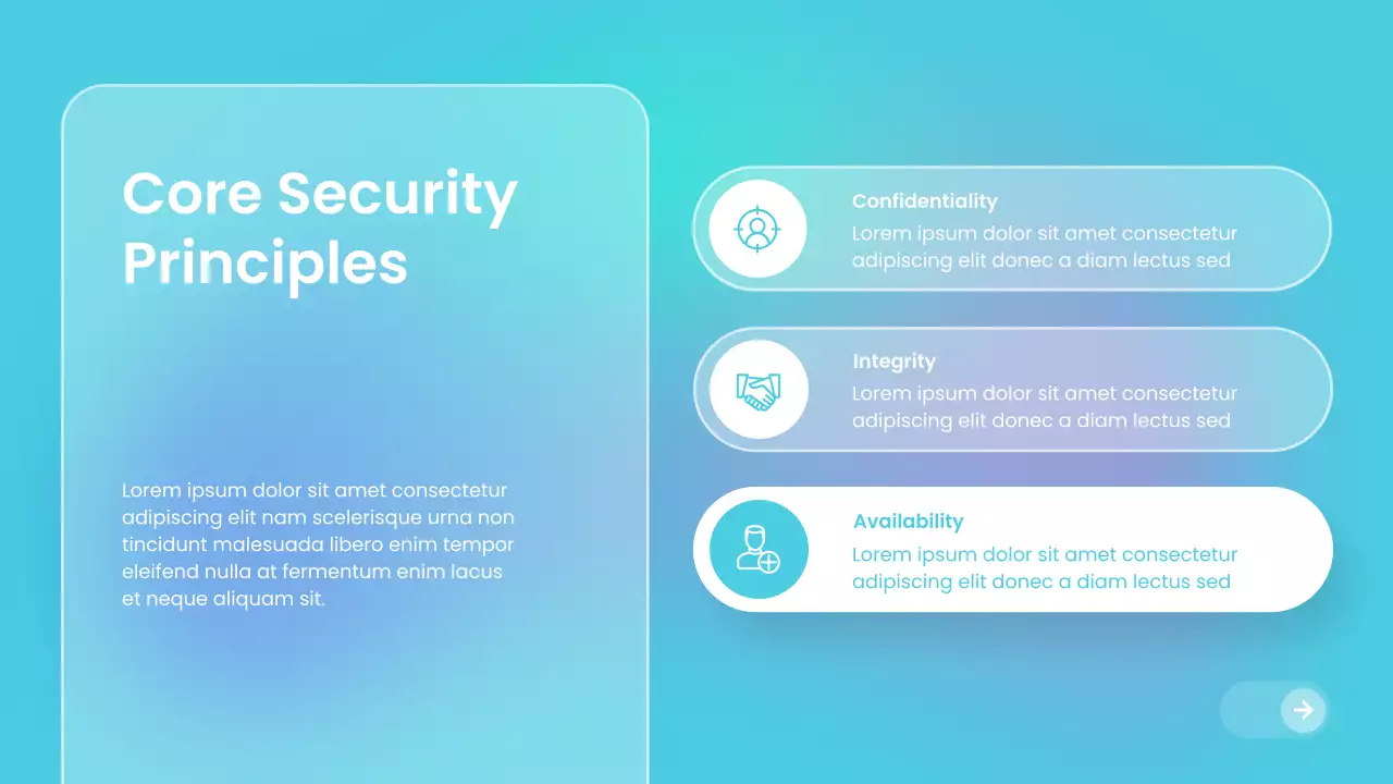 블루 모던 사이버 보안 가이드 프레젠테이션