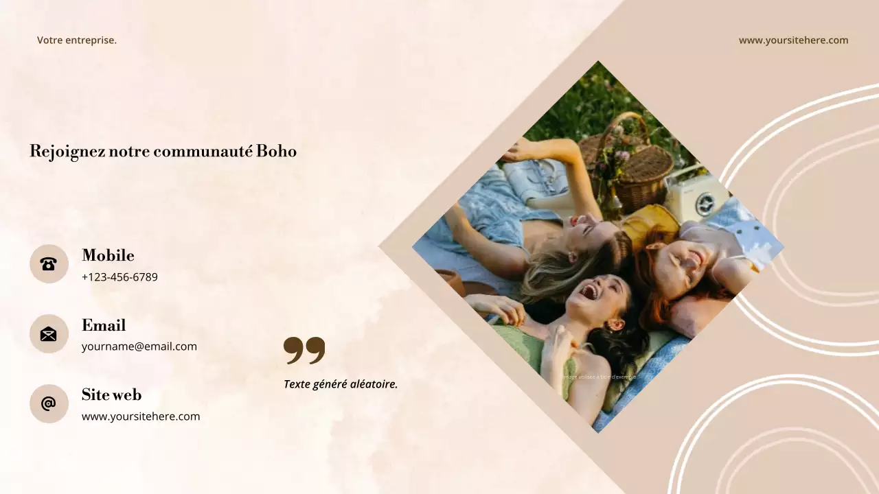 Présentation d'annonce de style abstrait beige