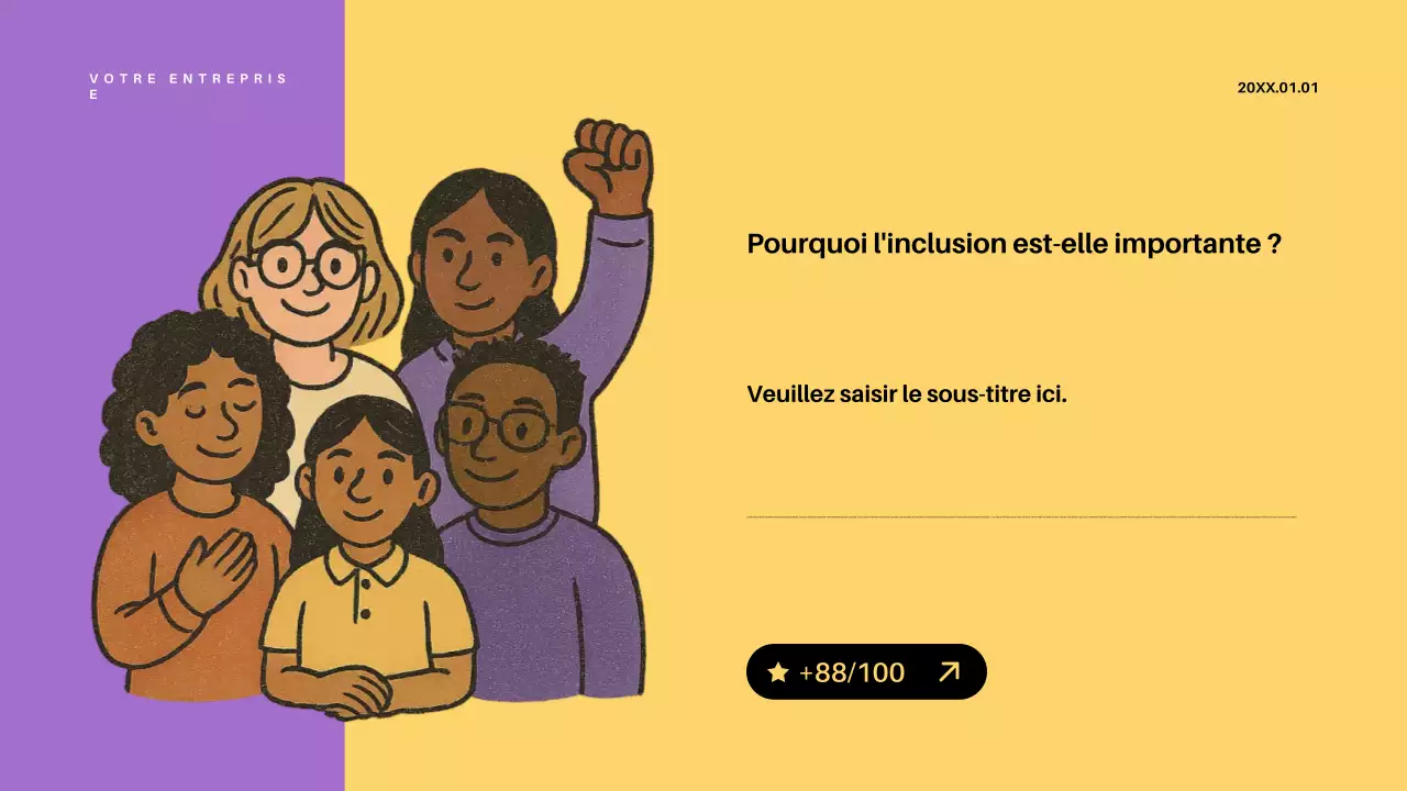 Présentation de l'annonce de l'éducation rétro violette