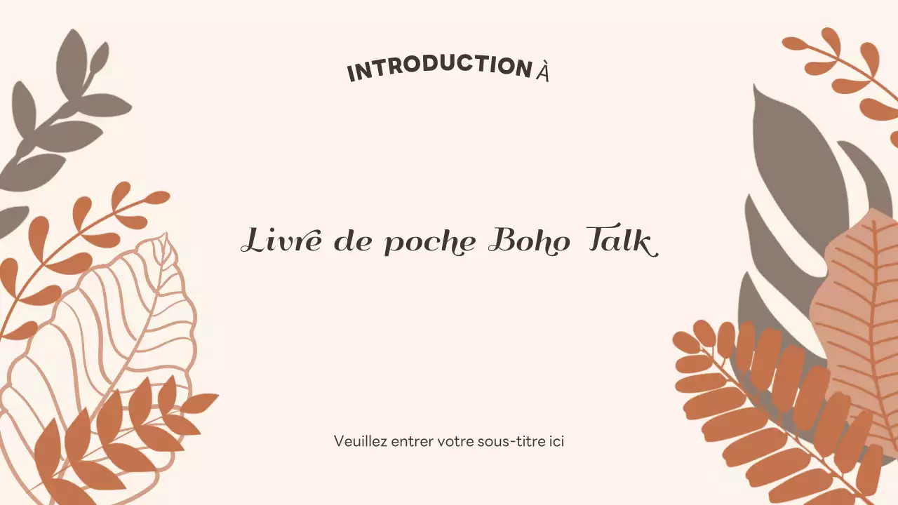 Présentation du livre souple beige floral bohème