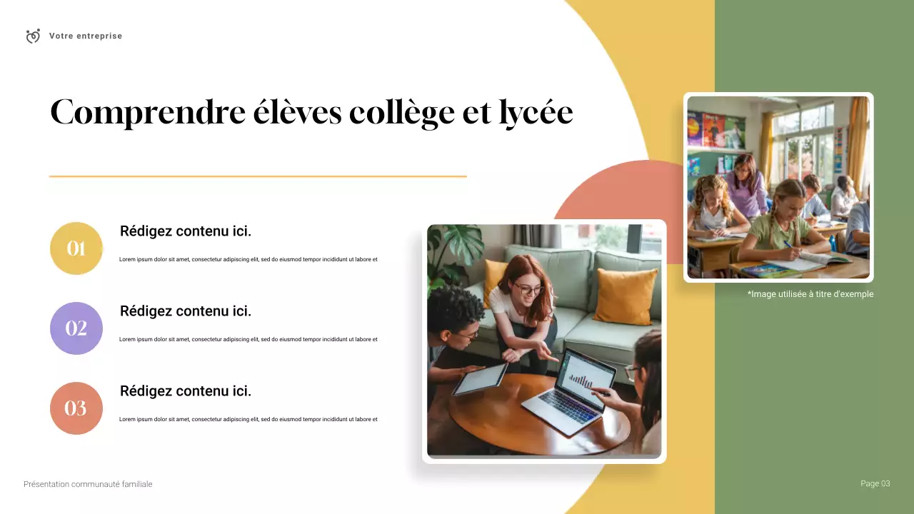 Présentation d'une communauté familiale simple et moderne