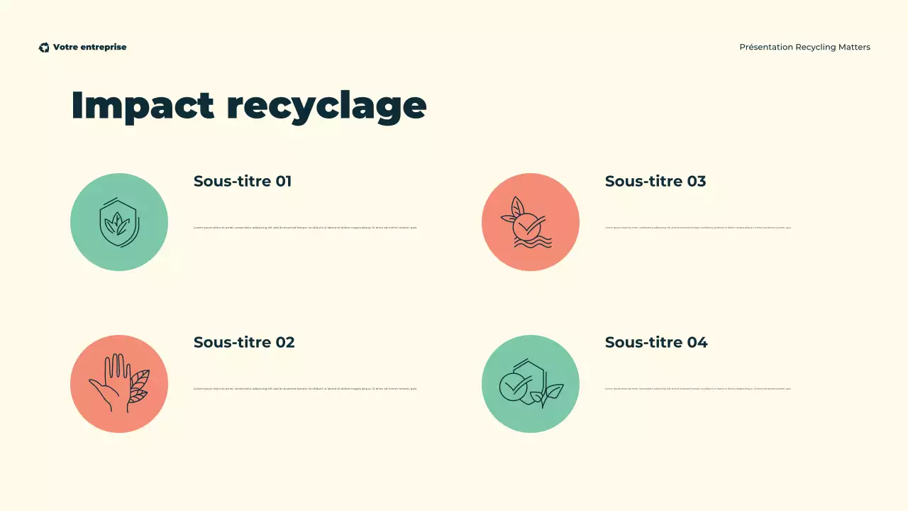Présentation illustrative et écologique du recyclage moderne et écologique