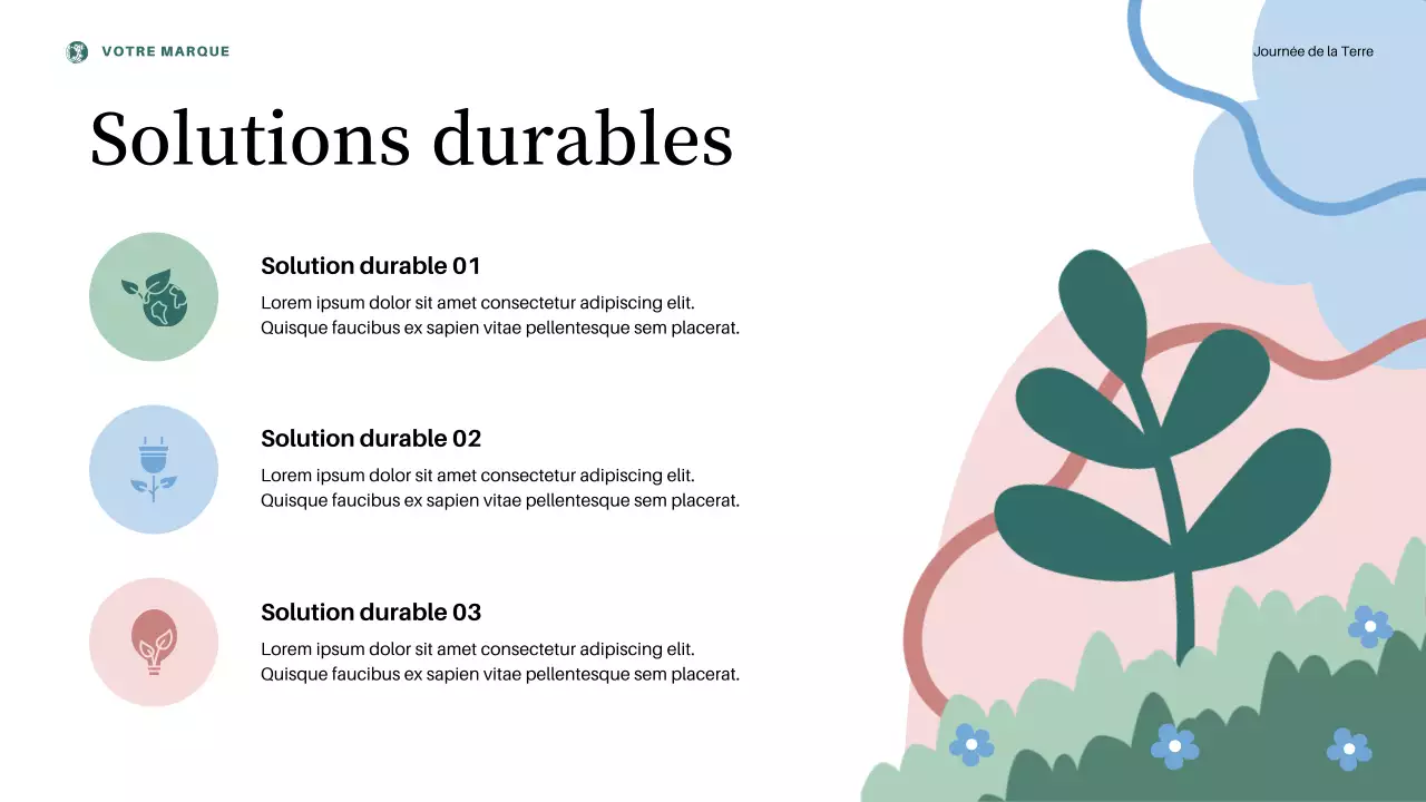 Présentation de l'annonce de la Journée de la Terre sur l'esthétique rose