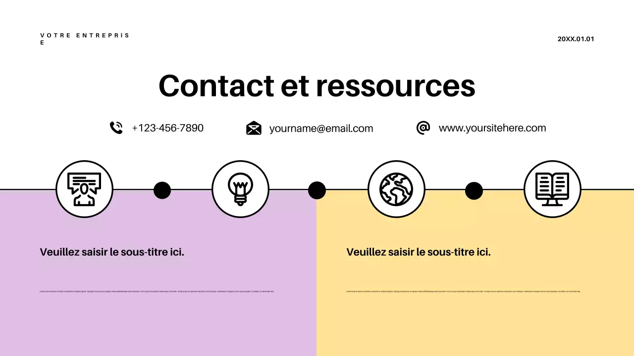 Présentation de l'annonce de l'éducation rétro violette