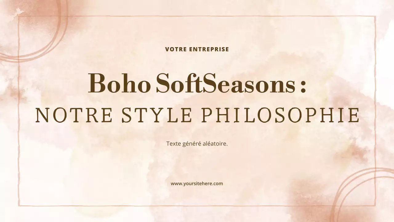 Présentation d'annonce de style abstrait beige