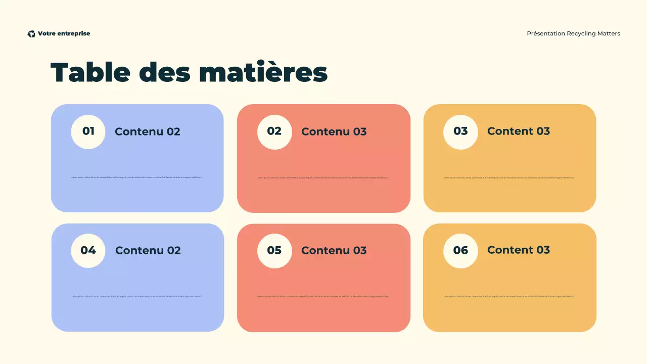 Présentation illustrative et écologique du recyclage moderne et écologique