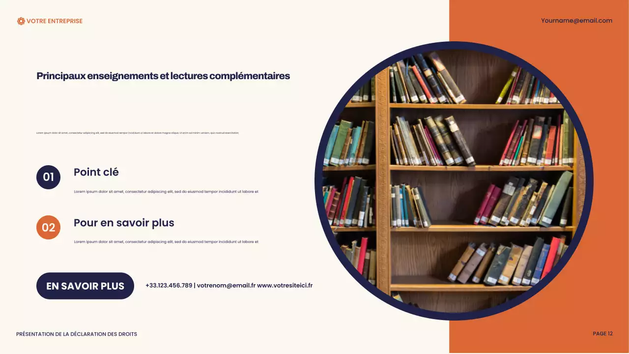 Présentation de la Déclaration des droits moderne de la marine et de l'orange