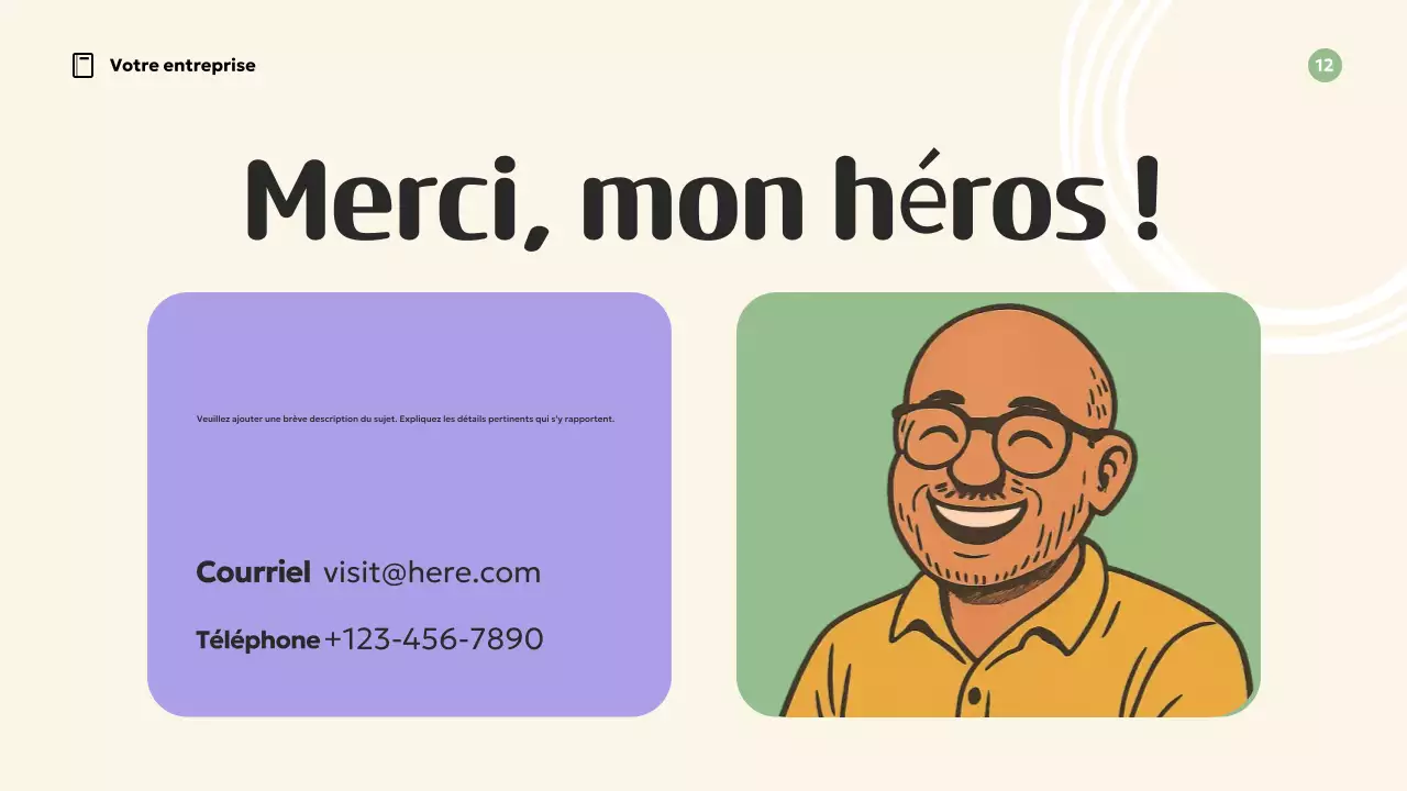 Présentation d'inspiration rétro orange