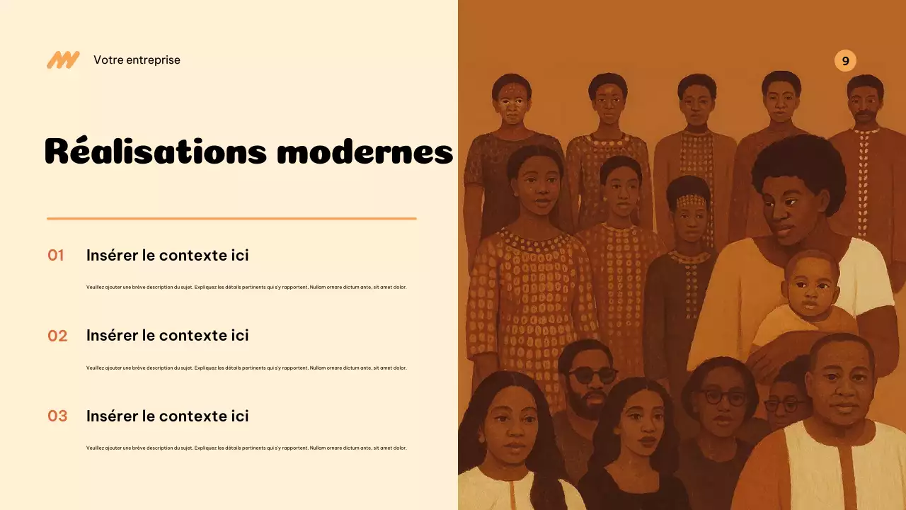 Présentation de l'annonce de l'histoire culturelle beige