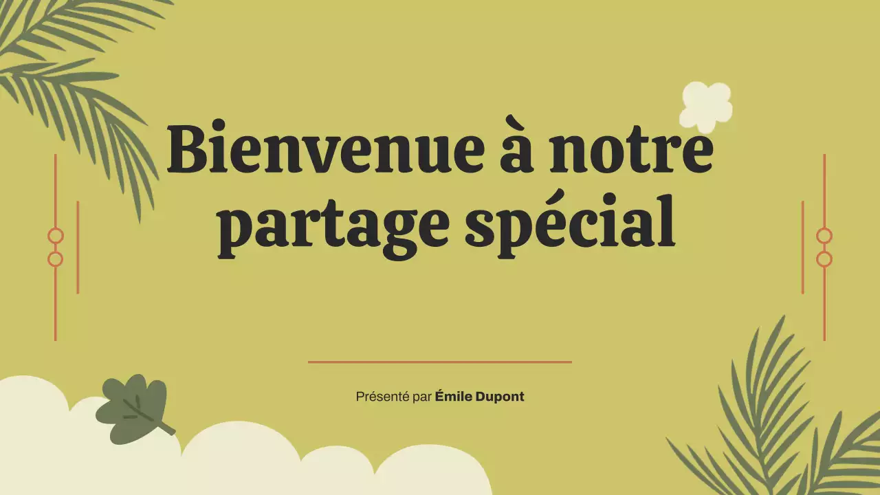 Présentation de l'annonce de l'événement botanique vert