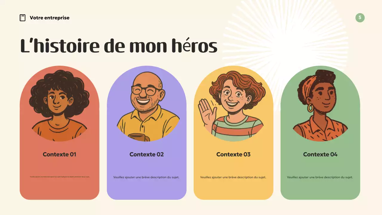 Présentation d'inspiration rétro orange