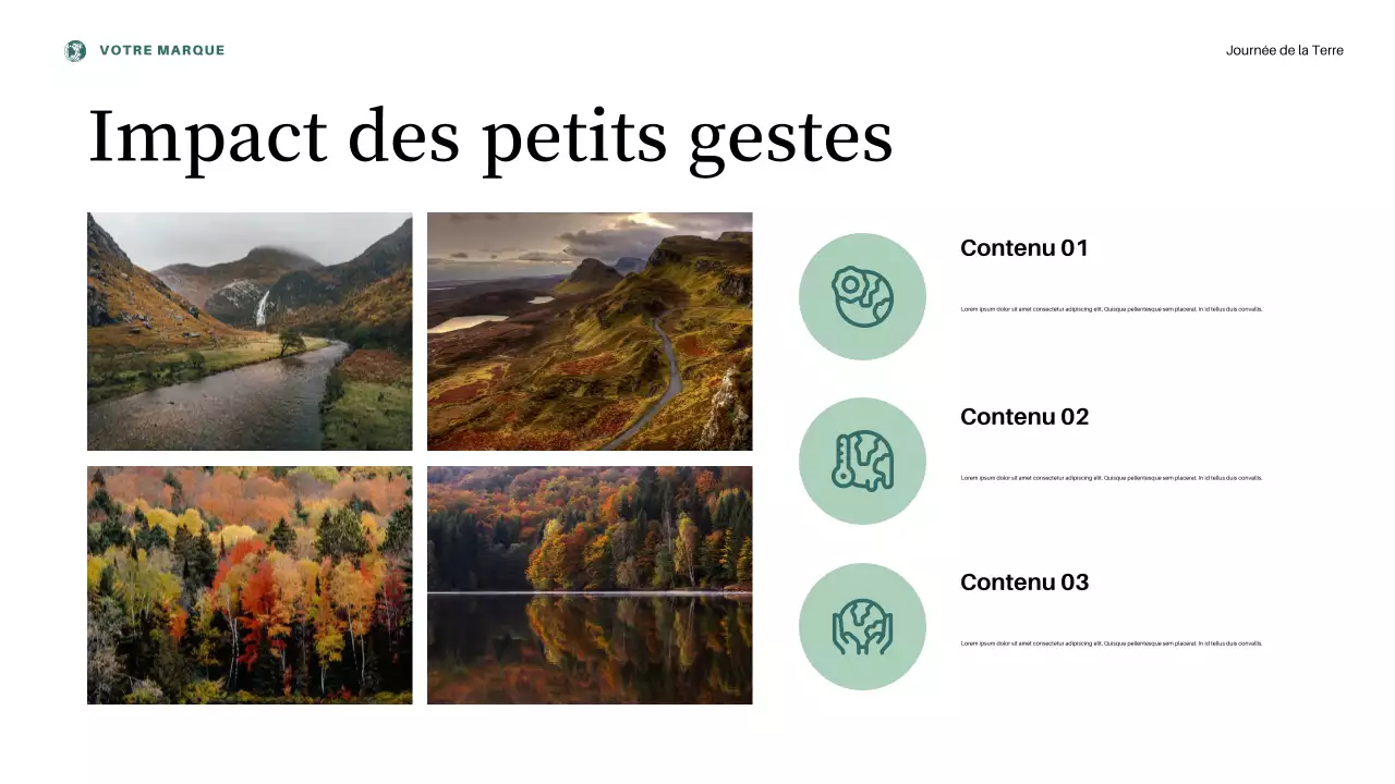 Présentation de l'annonce de la Journée de la Terre sur l'esthétique rose