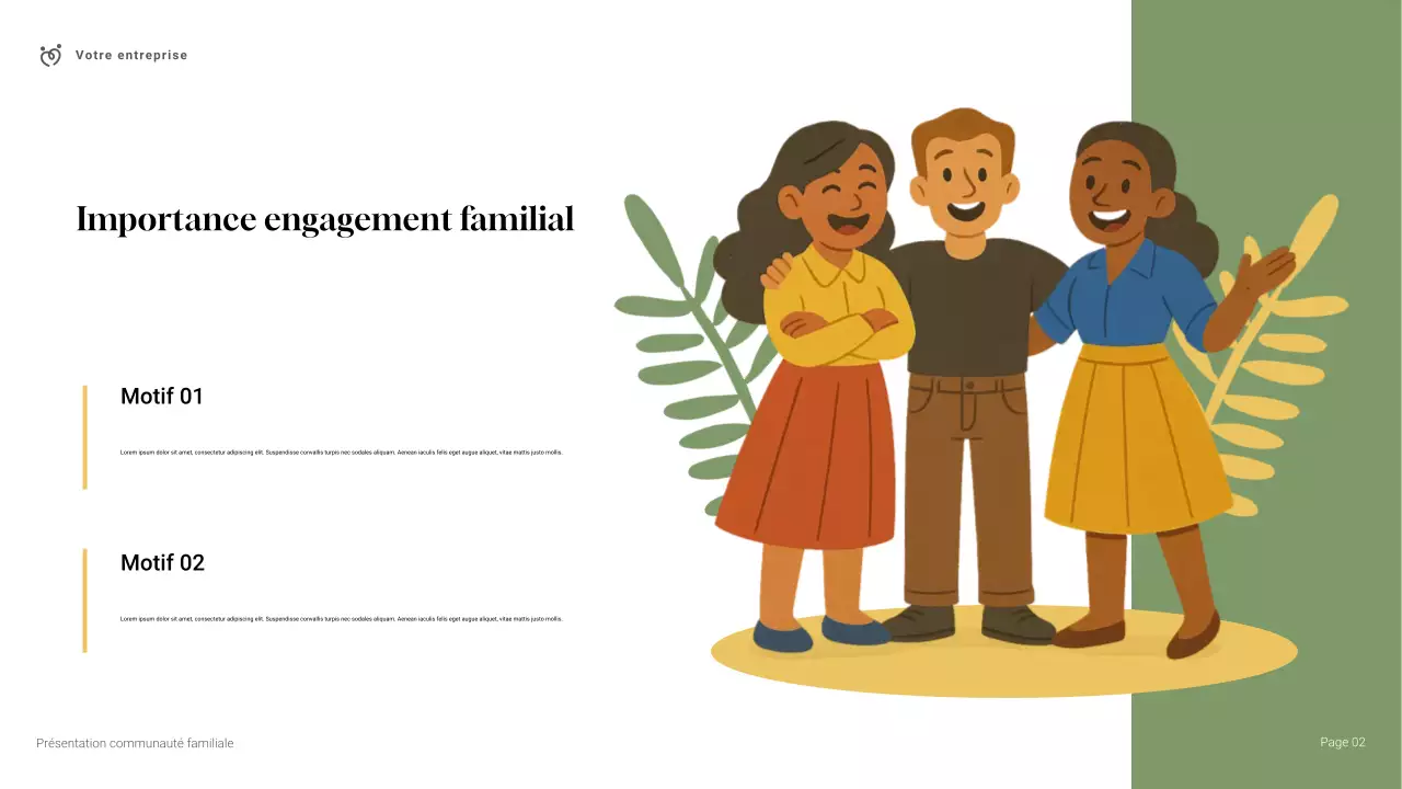 Présentation d'une communauté familiale simple et moderne