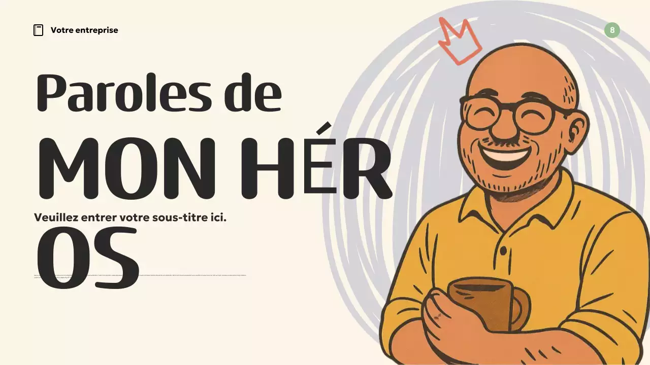 Présentation d'inspiration rétro orange